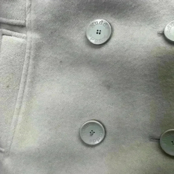 Mudd Cream Colored Peat Coat Big Girls size L 14/16 cute Wool Blend Fall Warm - Picture 3 of 6